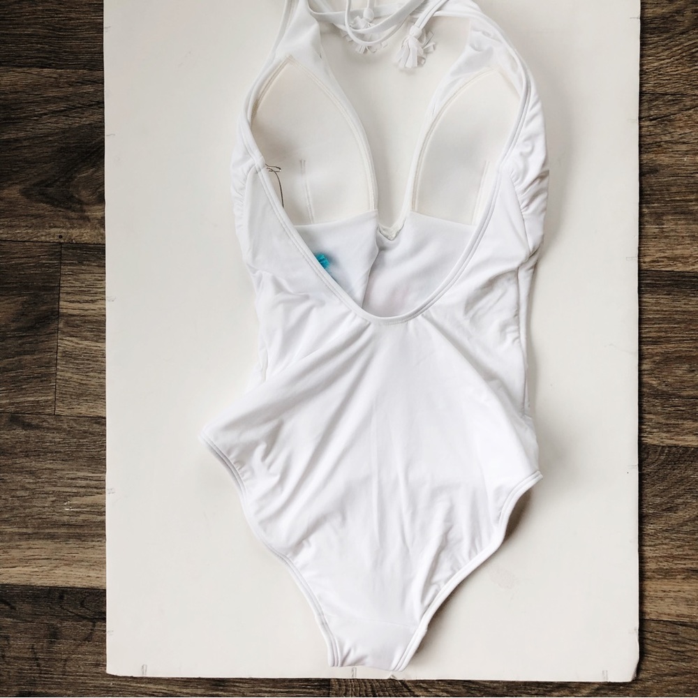 SOLD Johnny Was Mariposa One Piece Swimsuit NWT in White - Picture 5 of 13